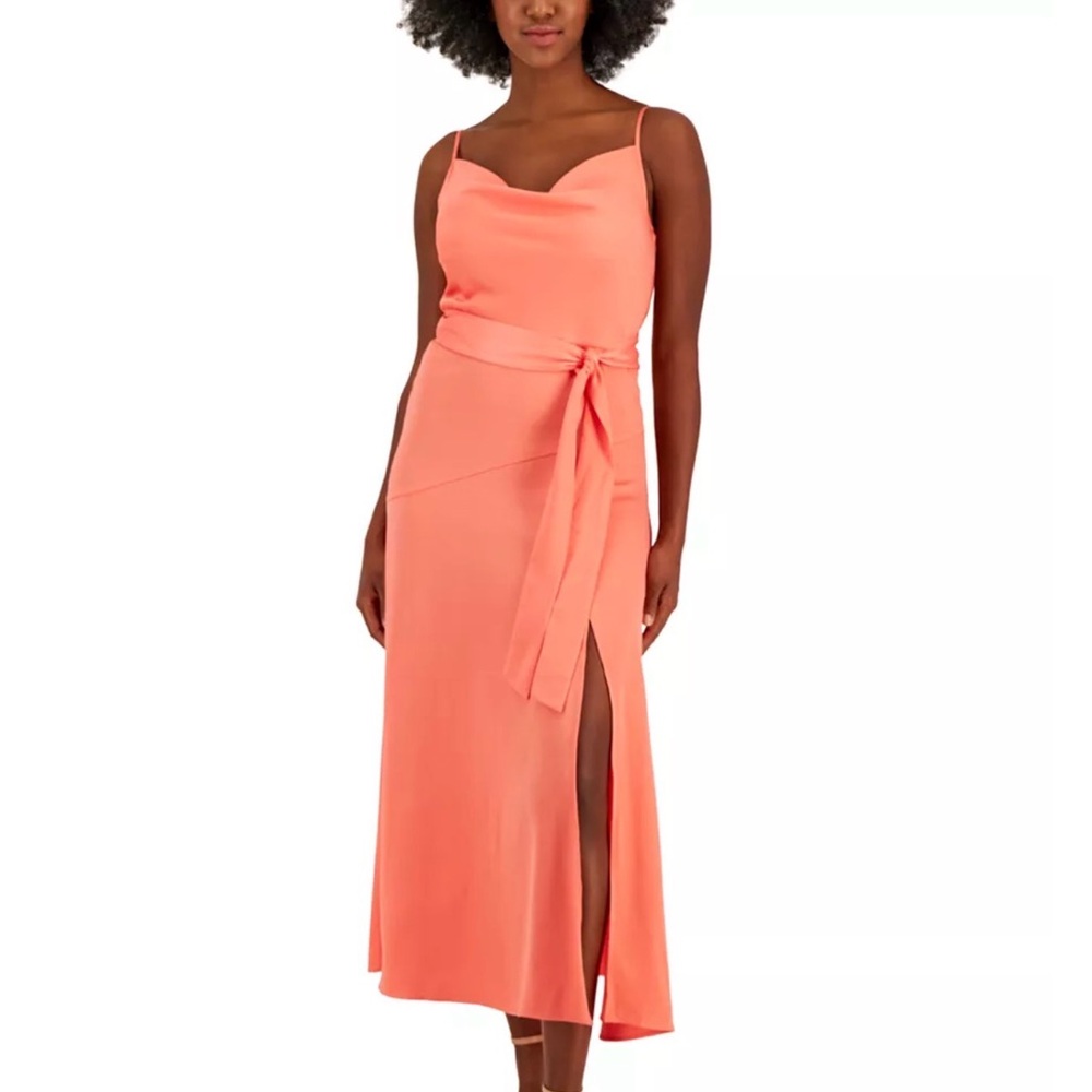Taylor Vibrant, Satin Coral Dress size 2